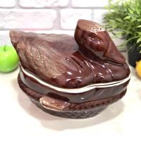 Жаровня керамическая для запекания в духовке и на огне Утка - 2835 ➜ Оптом и в розницу ✅ актуальная цена - Интернет магазин ✅ Фортуна ✅