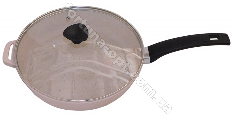 Сковорода антиприг.покрытие (св.-серый гранит) 28см со стекл. крышкой АА 50283 Талко ✅ базовая цена 579.90 грн. ✔ Опт ✔ Скидки ✔ Заходите! - Интернет-магазин ✅ Фортуна-опт ✅