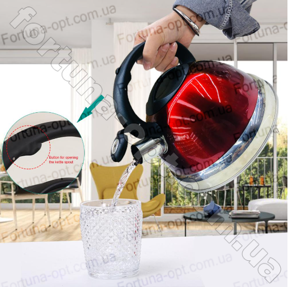 Чайник из нержавеющей стали 2,5 л A-Plus - 1237