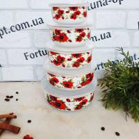 Набор эмалированных судочков A - Plus - 0967 - 5 шт➜Опотом и в розницу✅актуальная цена -Интернет магазин ✅Фортуна✅