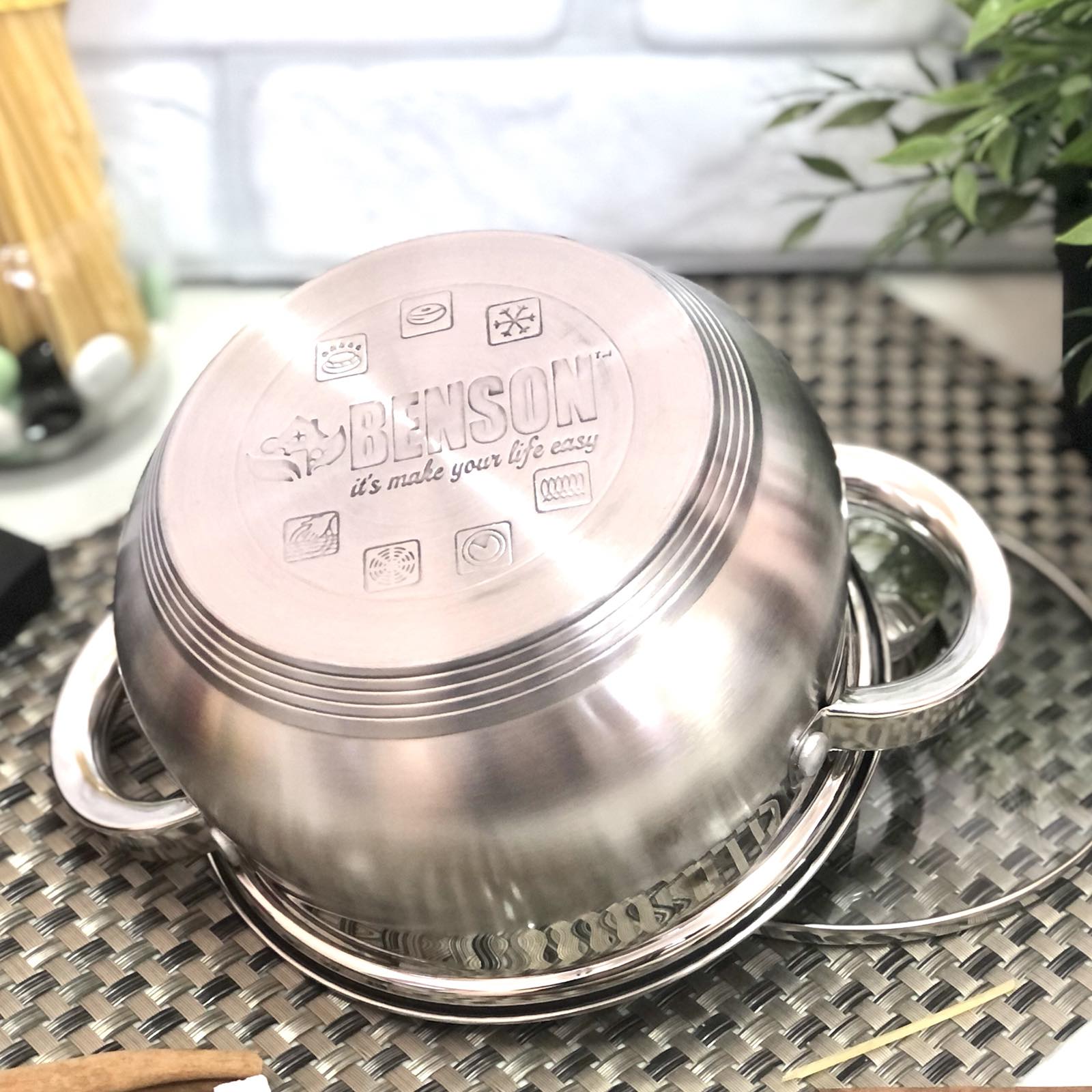 Кастрюля из нержавеющей стали с пятислойным дном Benson 595 - 2,1 л ✅ базовая цена $10.08 ✔ Опт ✔ Скидки ✔ Заходите! - Интернет-магазин ✅ Фортуна-опт ✅