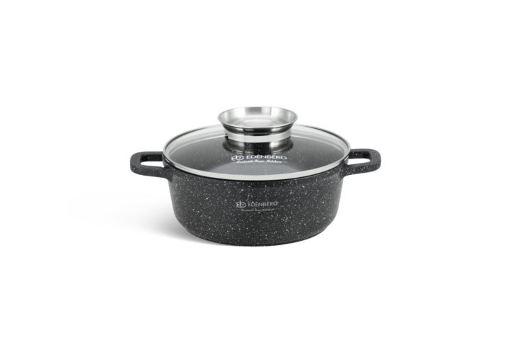 Набор казанов круглый черный мрамор 3шт (2,3/4,5/6,8л) Edenberg EB - 8140 ✅ базовая цена $52.57 ✔ Опт ✔ Скидки ✔ Заходите! - Интернет-магазин ✅ Фортуна-опт ✅