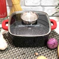 Казан - кастрюля квадрат с мраморным покрытием A-Plus - 1473 - 5,1 л - 24 см  ✅ базовая цена $17.44 ✔ Опт ✔ Акции ✔ Заходите! - Интернет-магазин Fortuna-opt.com.ua.