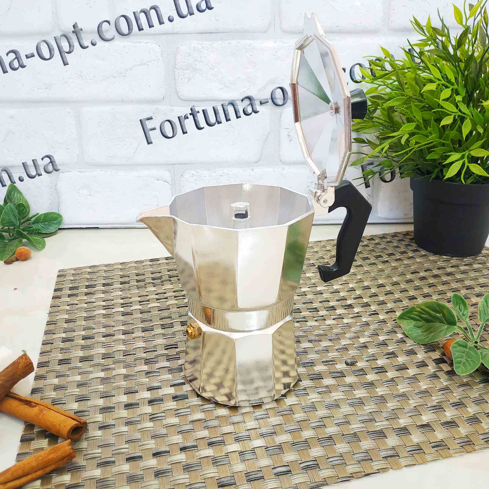 Гейзерная кофеварка алюминий на 3 чашки A-Plus - 2081 ✅ базовая цена $4.42 ✔ Опт ✔ Скидки ✔ Заходите! - Интернет-магазин ✅ Фортуна-опт ✅