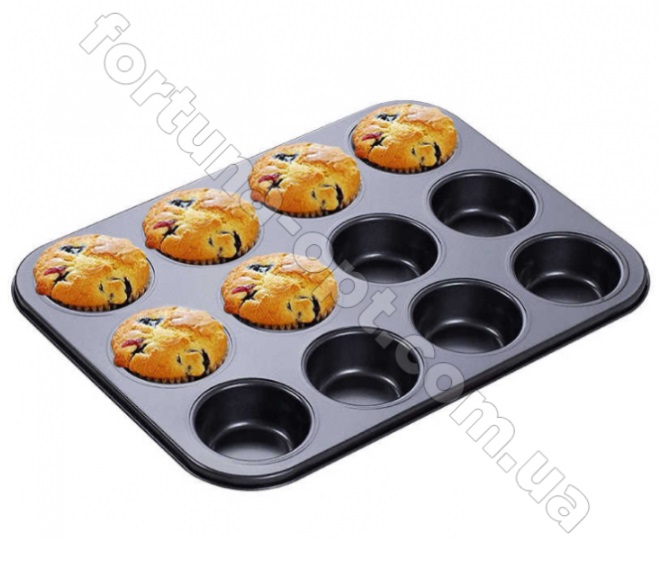 Форма для выпечки кексов с антипригарным покрытием A-Plus - 1128  ✅ базовая цена $4.20 ✔ Опт ✔ Скидки ✔ Заходите! - Интернет-магазин ✅ Фортуна-опт ✅
