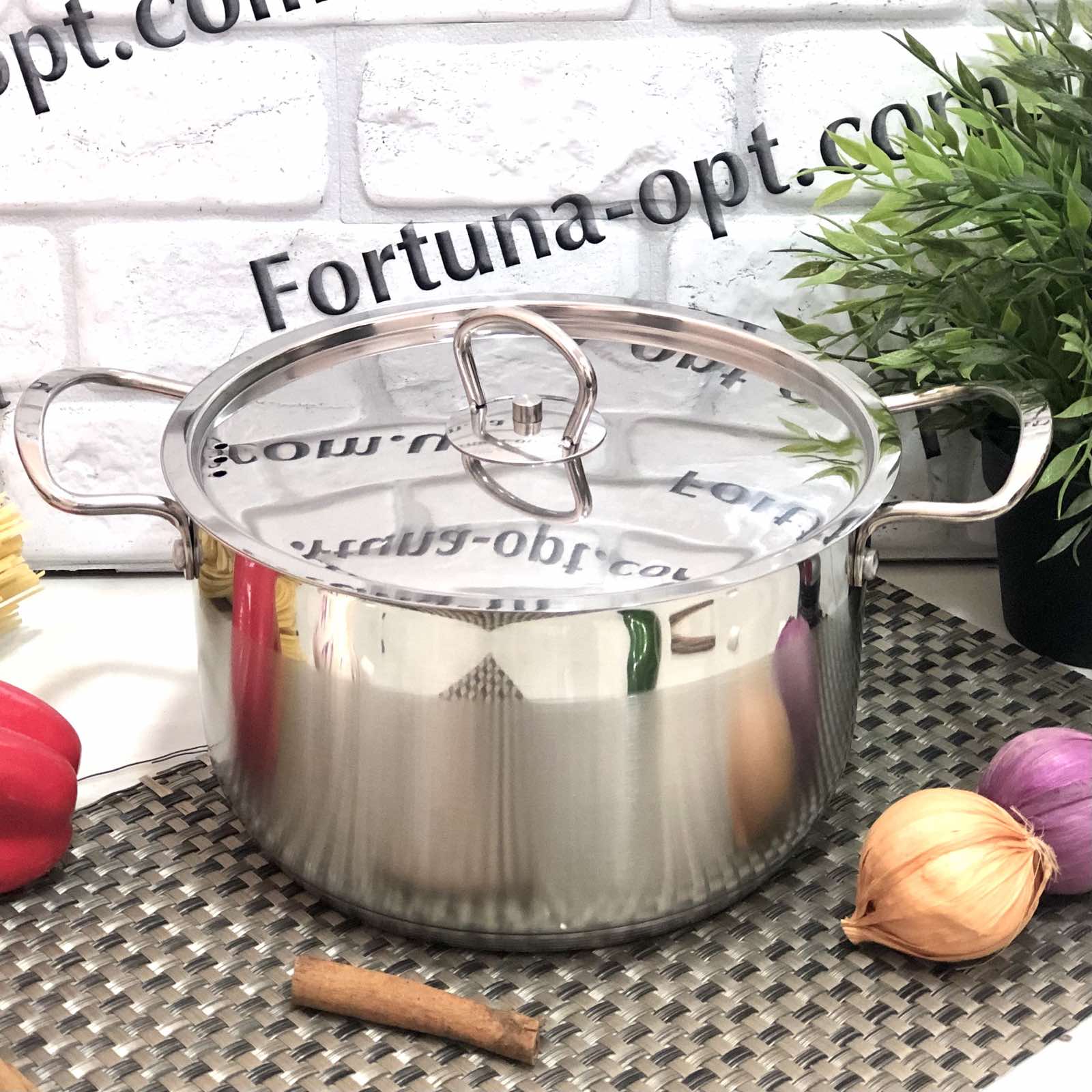 Набор кастрюль с нержавеющей крышкой 5шт (3/4/5/6/8л) 2175 А-Плюс ➜ Опт и розница ✅ актуальная цена -Интернет магазин ✅ Фортуна ✅