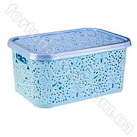 Корзина с крышкой пластиковая Ажур 6 л 0744 ✅ базовая цена 40.73 грн. ✔ Опт ✔ Скидки ✔ Заходите! - Интернет-магазин ✅ Фортуна-опт ✅
