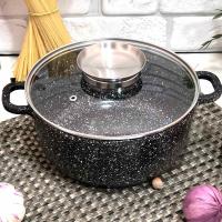 Казан - кастрюля круглая с мраморным покрытием A-Plus - 1462 - 5,2 л - 26 см ✅ базовая цена $21.05 ✔ Опт ✔ Акции ✔ Заходите! - Интернет-магазин Fortuna-opt.com.ua.