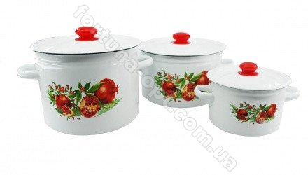 Набор кастрюль 822 Гранат ➜ Оптом и в розницу ✅ актуальная цена -Интернет магазин ✅ Фортуна ✅