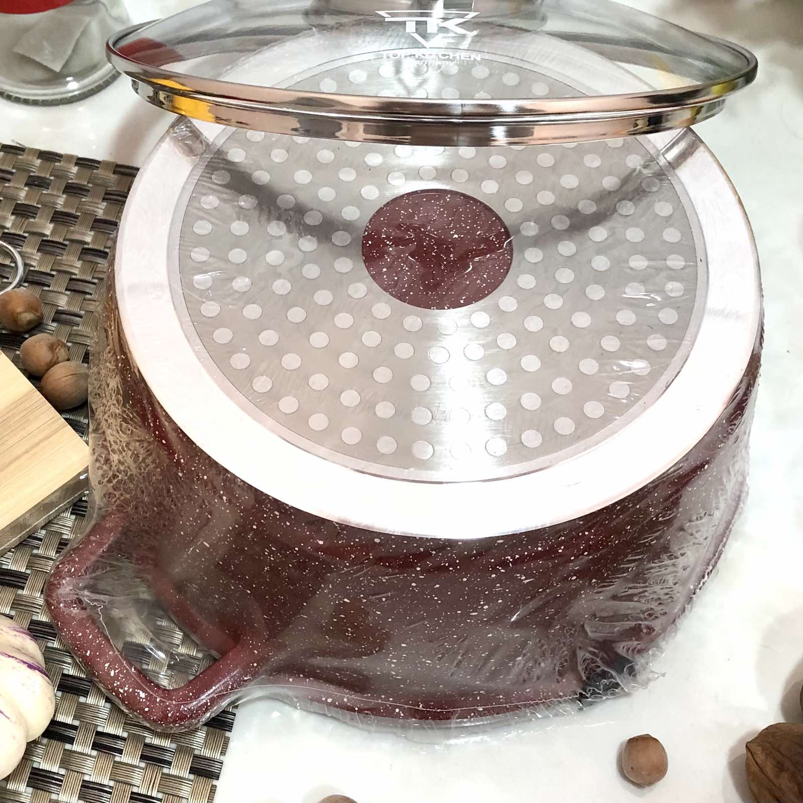 Кастрюля-казан Top Kitchen бордо TK 00052 - 4,5 л - 24 см✅базовая цена$19.17✔Опт✔Скидки✔Заходите! - Интернет-магазин ✅Фортуна-опт ✅