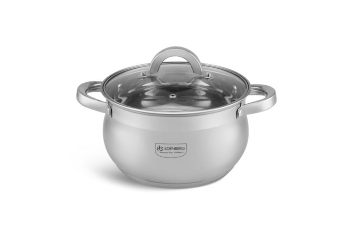 Набор нержавеющих кастрюль яблочной формы 6шт/набор Edenberg EB - 4065➜ Опт и розница ✅ актуальная цена -Интернет магазин ✅ Фортуна ✅