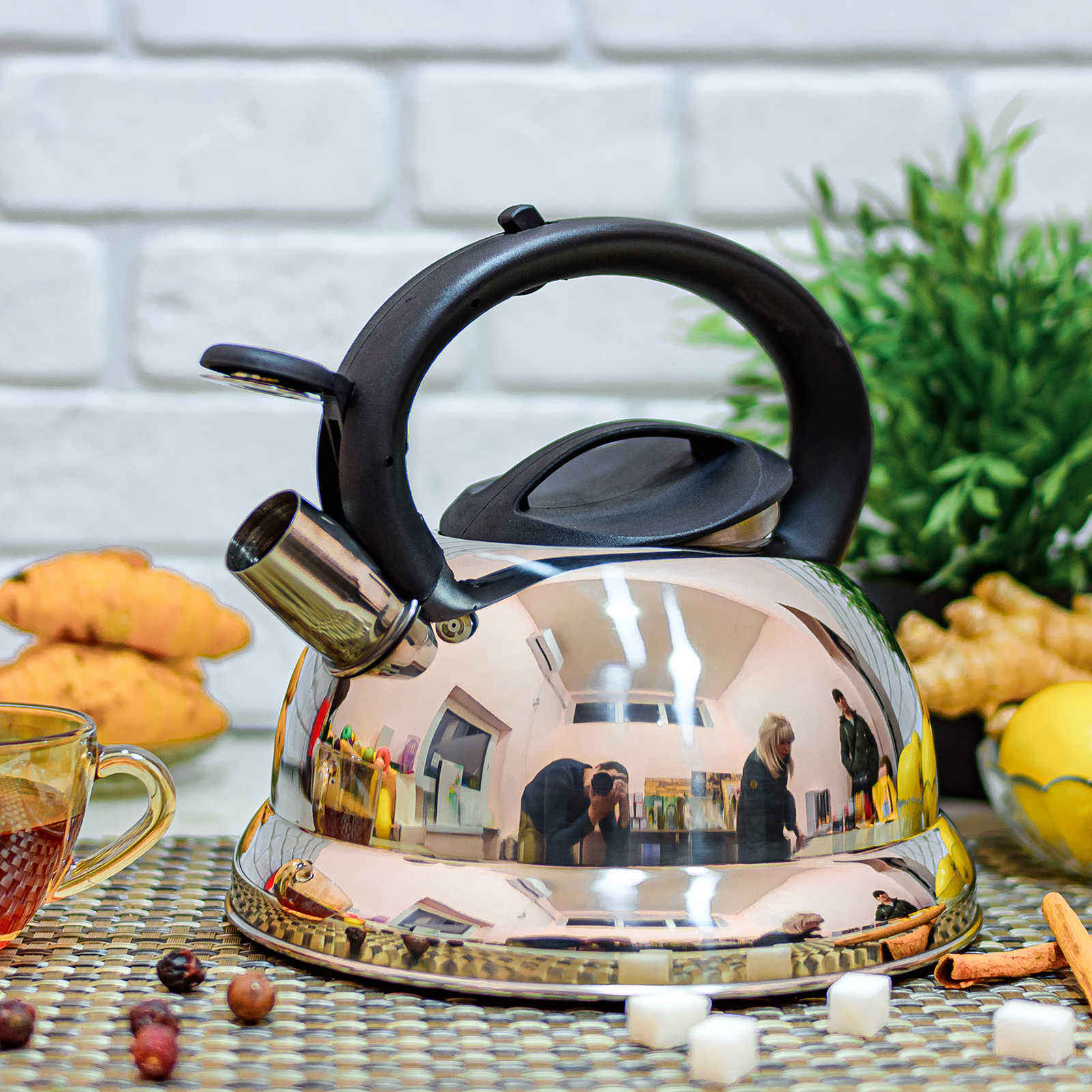 Чайник нержавеющий со свистком A-Plus - 1334 - 3 л ✅ базовая цена $10.44 ✔ Опт ✔ Скидки ✔ Заходите! - Интернет-магазин ✅ Фортуна-опт ✅