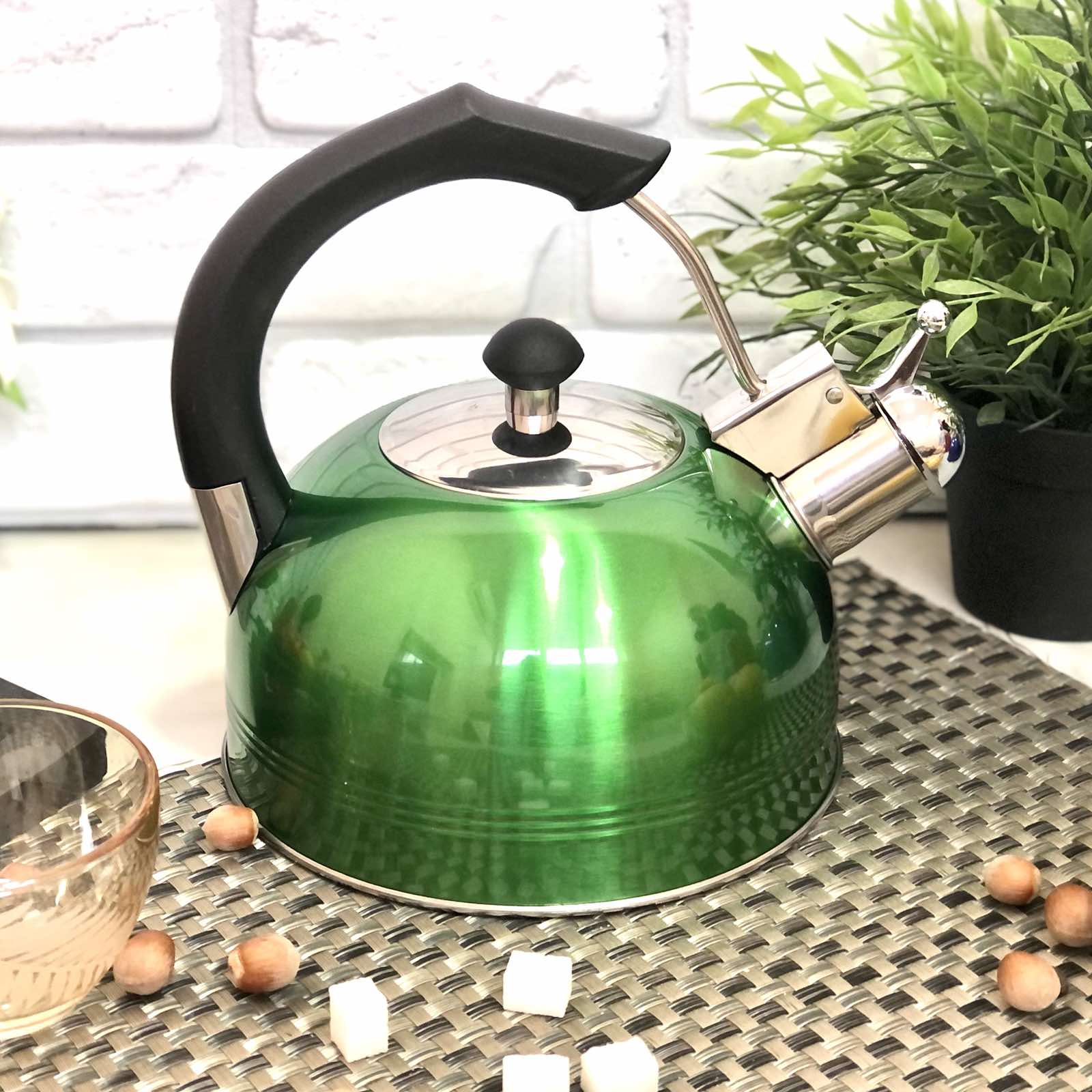 Чайник цветной со свистком для плиты 2,5 л A-Plus - 1332   ✅ базовая цена $11.67 ✔ Опт ✔ Скидки ✔ Заходите! - Интернет-магазин ✅ Фортуна-опт ✅