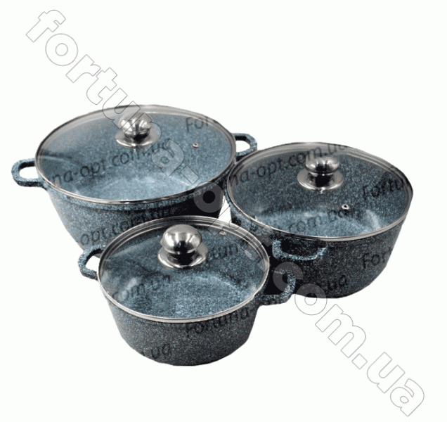 Набор кастрюль с мраморным покрытием Benson BN - 324 ✅ базовая цена $46.57 ✔ Опт ✔ Скидки ✔ Заходите! - Интернет-магазин ✅ Фортуна-опт ✅