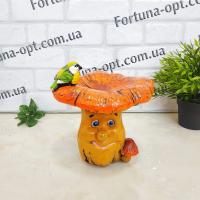  Гриб лисичка с птичкой гипс 1305 ➜ Оптом и в розницу ✅ актуальная цена -Интернет магазин ✅ Фортуна ✅