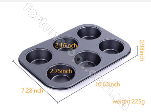 Форма для выпекания кексов A-Plus - 1288 ✅ базовая цена $2.24 ✔ Опт ✔ Скидки ✔ Заходите! - Интернет-магазин ✅ Фортуна-опт ✅