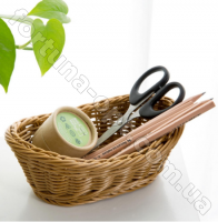 Плетенная корзинка пластик 24*19*8 см - Empire ЕМ - 9780  ✅ базовая цена $2.23 ✔ Опт ✔ Акции ✔ Заходите! - Интернет-магазин Fortuna-opt.com.ua.