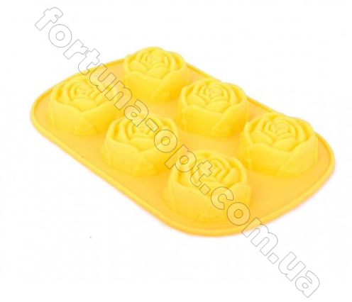 Форма для выпечки кексов силиконовая Розы EMPIRE - 0056 6 шт ✅ базовая цена $1.50 ✔ Опт ✔ Скидки ✔ Заходите! - Интернет-магазин ✅ Фортуна-опт ✅