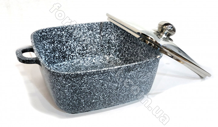 Кастрюля-казан квадратный гранитное покрытие Benson BN - 321 - 5,1 л ✅ базовая цена $19.56 ✔ Опт ✔ Скидки ✔ Заходите! - Интернет-магазин ✅ Фортуна-опт ✅