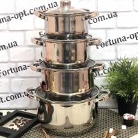 Набор кухонной посуды Edenberg EB - 3734 - 8 предметов ➜ Оптом и в розницу ✅ актуальная цена - Интернет магазин ✅ Фортуна ✅