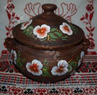 Супник рисованный из красной глины - 2,5л 7793 ➜ Оптом и в розницу ✅ актуальная цена - Интернет магазин ✅ Фортуна ✅