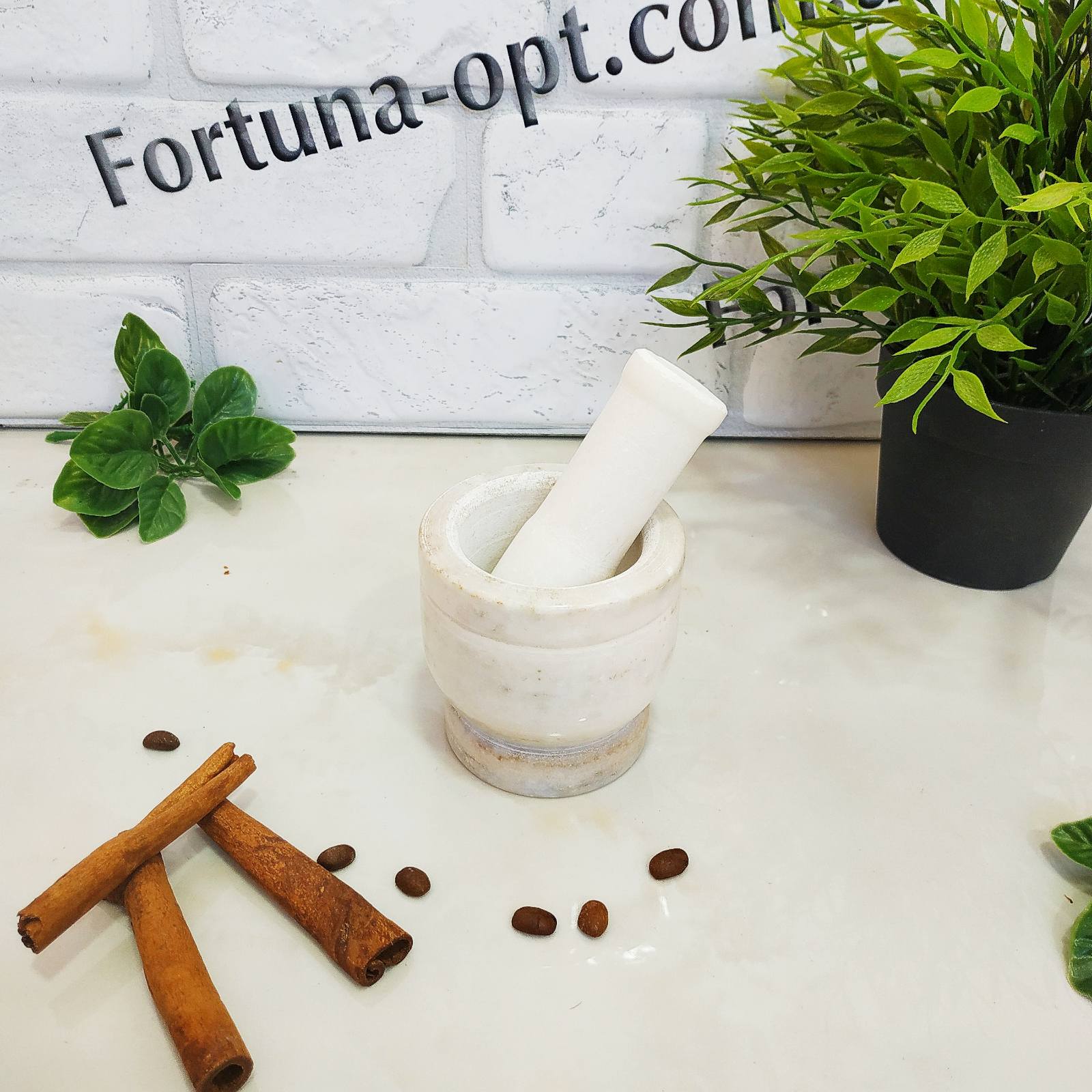 Ступка с пестиком мрамор А-Плюс 0539 ✅ базовая цена $4.24 ✔ Опт ✔ Скидки ✔ Заходите! - Интернет-магазин ✅ Фортуна-опт ✅