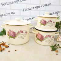 Набор кастрюль "822" Виола 2,0л/3,0л/5,5л с эмалированной крышкой ➜ Оптом и в розницу ✅ актуальная цена -Интернет магазин ✅ Фортуна ✅