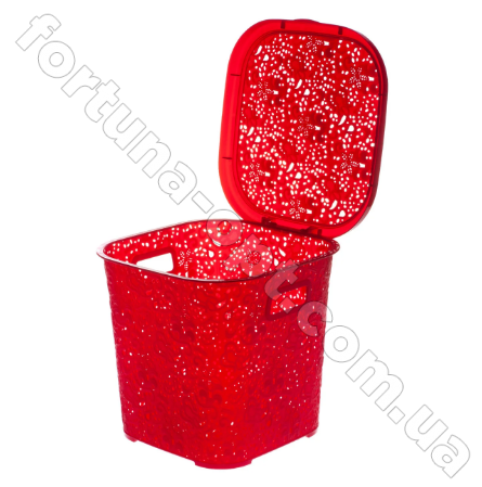 Корзина ажурная с крышкой пластик 15 л 0747 ✅ базовая цена 95.90 грн. ✔ Опт ✔ Скидки ✔ Заходите! - Интернет-магазин ✅ Фортуна-опт ✅