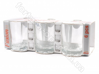 Набор стаканов стеклянных Глория - 6 шт. 280 мл - 03849 ➜ Оптом и в розницу ✅ актуальная цена - Интернет магазин ✅ Фортуна ✅
