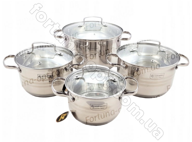 Набор посуды из нержавеющей стали Edenberg EB - 4073➜ Опт и розница ✅ актуальная цена -Интернет магазин ✅ Фортуна ✅