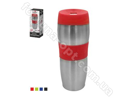 Термокружка с силиконовым ободком Stenson - 2082 - 450 мл ➜ базовая цена $4.84 ✅ - Интернет-магазин ✅ Фортуна ✅