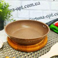 Сковорода мрамор A-Plus - 112 FP - 24 см ✅ базовая цена $4.14 ✔ Опт ✔ Акции ✔ Заходите! - Интернет-магазин Fortuna-opt.com.ua.