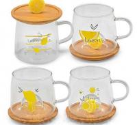 Чашка с крышкой подставкой 280 мл Lemon Stenson - 29551 ✅ базовая цена $4.90 ✔ Опт ✔ Акции ✔ Заходите! - Интернет-магазин Fortuna-opt.com.ua.