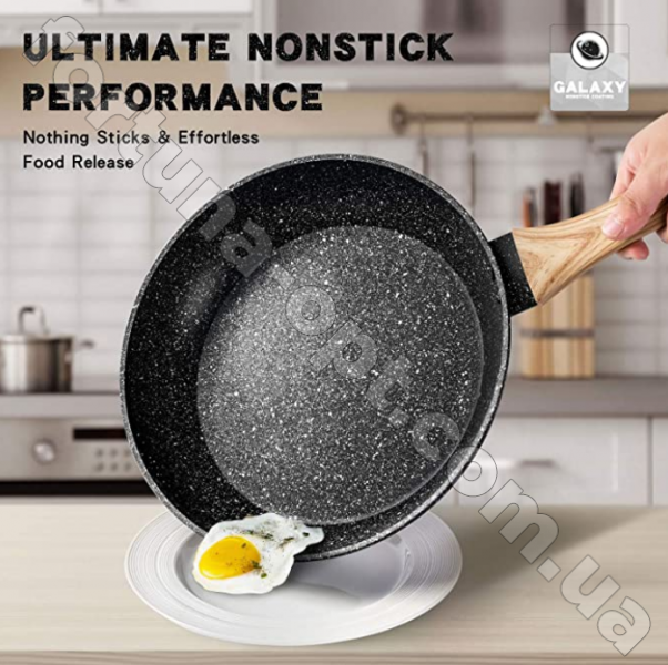 Сковорода Benson BN - 544 (28 см) с крышкой, антипригарное гранитное покрытие ✅ базовая цена $19.67 ✔ Опт ✔ Скидки ✔ Заходите! - Интернет-магазин ✅ Фортуна-опт ✅