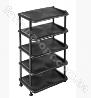 Полка для обуви 5-ти ярусная черная (Стандарт ) 0722 ✅ базовая цена 233.35 грн. ✔ Опт ✔ Акции ✔ Заходите! - Интернет-магазин Fortuna-opt.com.ua.