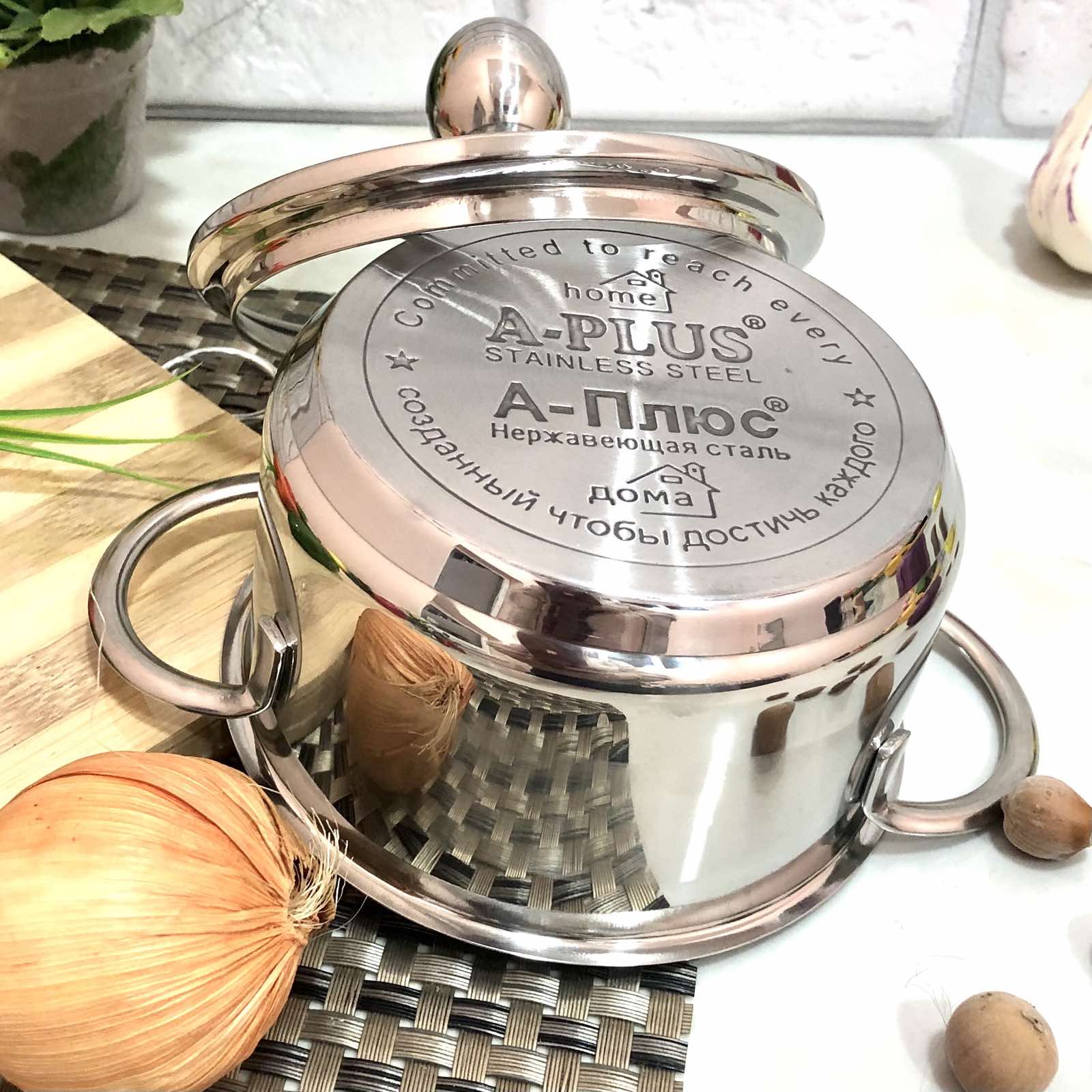 Кастрюля маленькая нержавейка 0,7л А-Плюс -2180 ✅ базовая цена $6.10 ✔ Опт ✔ Скидки ✔ Заходите! - Интернет-магазин ✅ Фортуна-опт ✅