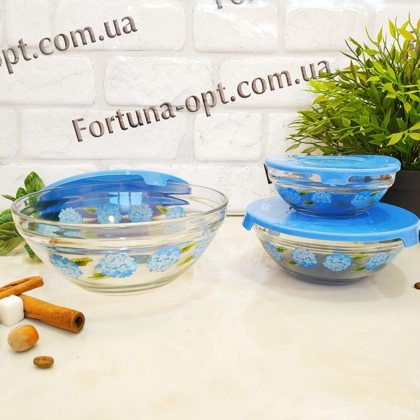 Набор круглых судочков стекло A - Plus - 0121 - 5 шт ✅ базовая цена $4.44 ✔ Опт ✔ Скидки ✔ Заходите! - Интернет-магазин ✅Фортуна-опт ✅