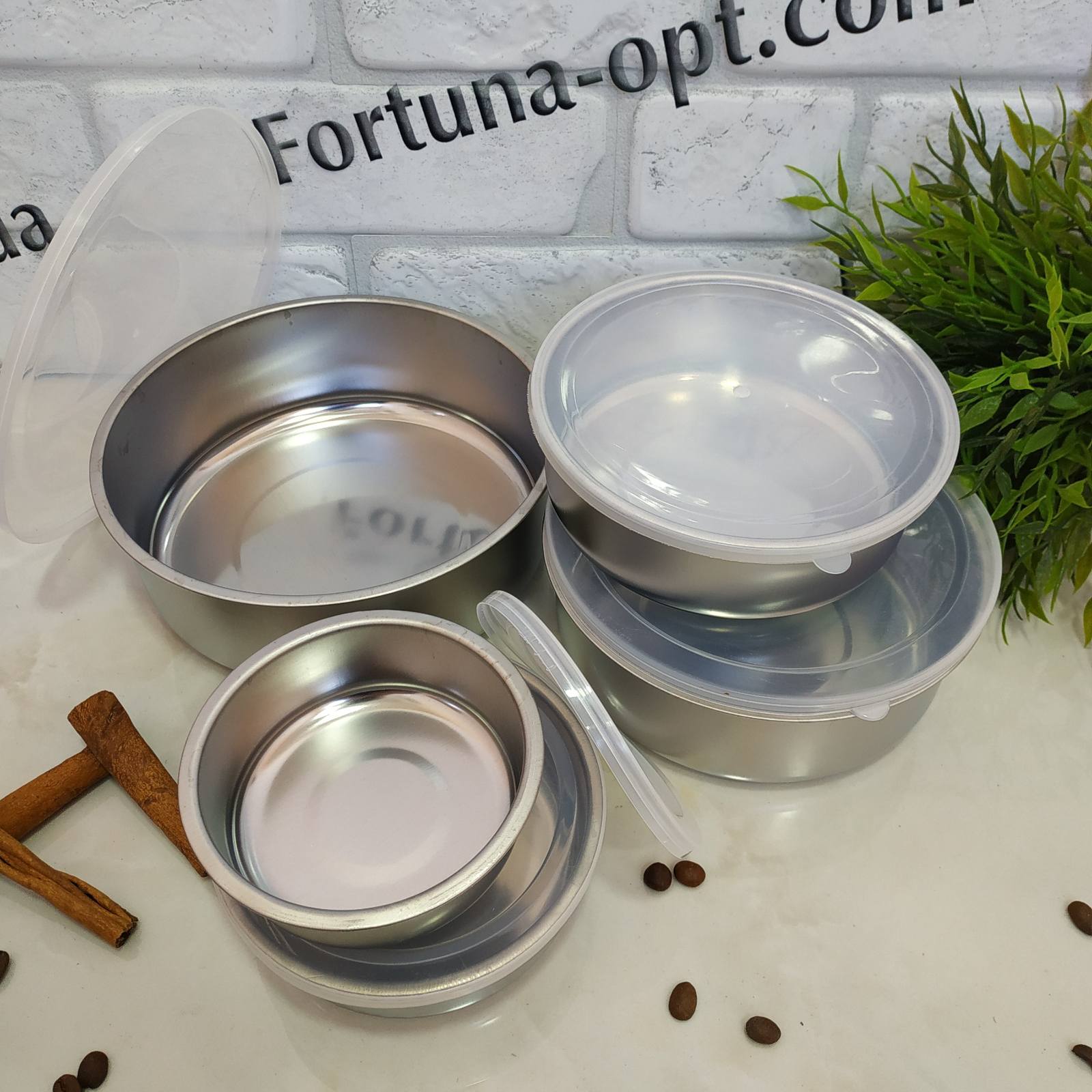 Набор ёмкостей для пищи из нержавейки Frico FRU - 438 - 5 шт ✅ базовая цена $4.05 ✔ Опт ✔ Скидки ✔ Заходите! - Интернет-магазин ✅Фортуна-опт ✅