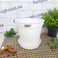 Горшок цветочный Классик №6 17,6*16 см белый/теракот 2935 ✅ базовая цена 43.29 грн. ✔ Опт ✔ Акции ✔ Заходите! - Интернет-магазин Fortuna-opt.com.ua.