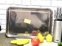 Поднос из нержавеющей стали прямоугольный 44*34 см 1809 ✅ базовая цена 107.28 грн. ✔ Опт ✔ Акции ✔ Заходите! - Интернет-магазин Fortuna-opt.com.ua.