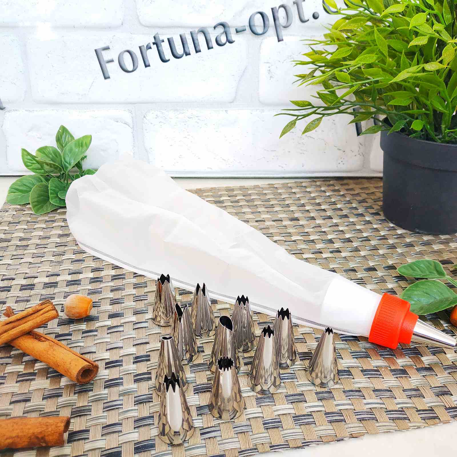 Мешок кондитерский +12 нержавеющих насадок 17125 ✅ базовая цена 77.92 грн. ✔ Опт ✔ Скидки ✔ Заходите! - Интернет-магазин ✅ Фортуна-опт ✅