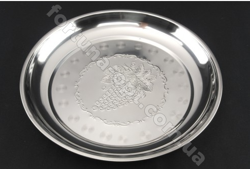 Поднос из нержавеющей стали Виноград A-Plus - 30 см ✅ базовая цена $1.42 ✔ Опт ✔ Акции ✔ Заходите! - Интернет-магазин Fortuna-opt.com.ua.