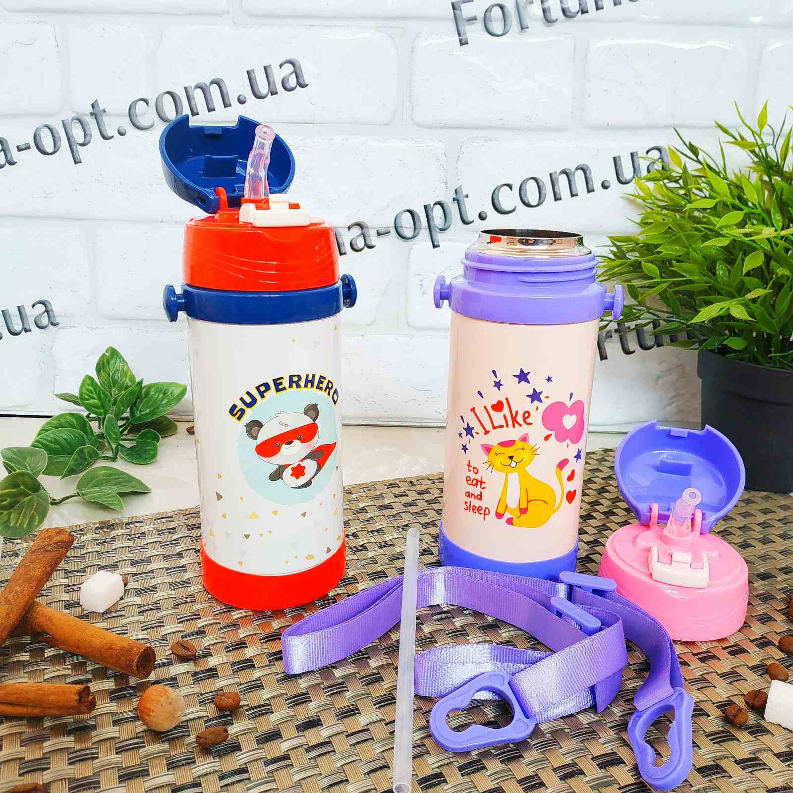 Термос детский из нержавеющей стали с трубочкой A-Plus 1778 - 350 мл ➜ фото ➜ розн цена $5.01 - Интернет-магазин ✅ Fortuna-opt.com.ua. ✅