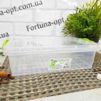 Судок пищевой низкий с защелками 3 л - 0160 ➜ Оптом и в розницу ✅ актуальная цена -Интернет магазин ✅ Фортуна ✅