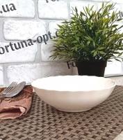 Салатник керамический №7 белый - 30060-00 ➜ Оптом и в розницу ✅ актуальная цена - Интернет магазин ✅ Фортуна ✅