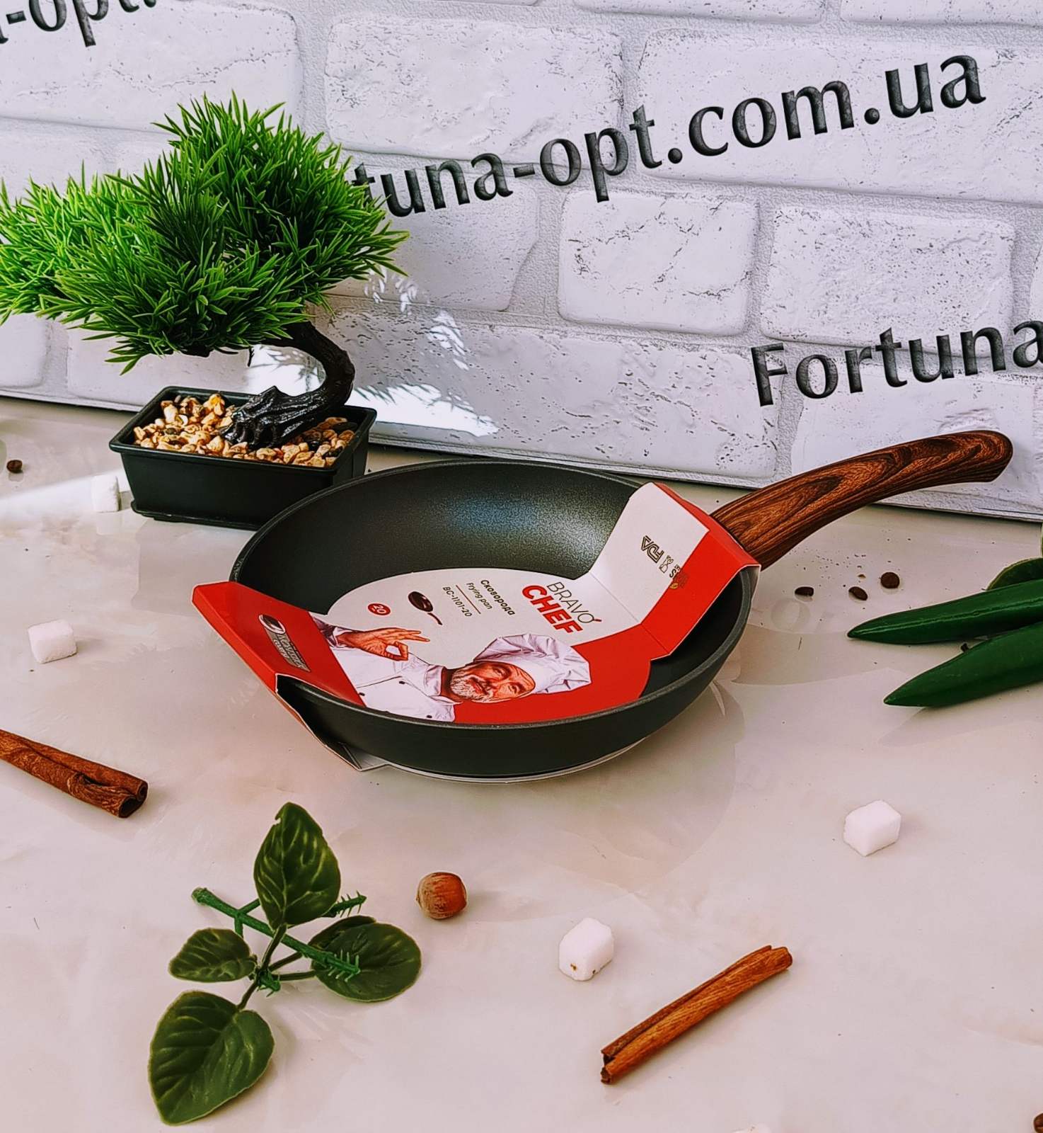 Сковорода 18см Bravo CHEF б/кр 1101-18 ✅ базовая цена 235.32 грн. ✔ Опт ✔ Скидки ✔ Заходите! - Интернет-магазин ✅ Фортуна-опт ✅