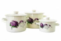 Набор кастрюль из эмали 2л/4,5л/5,5л "242" Виола ➜ Оптом и в розницу ✅ актуальная цена -Интернет магазин ✅ Фортуна ✅