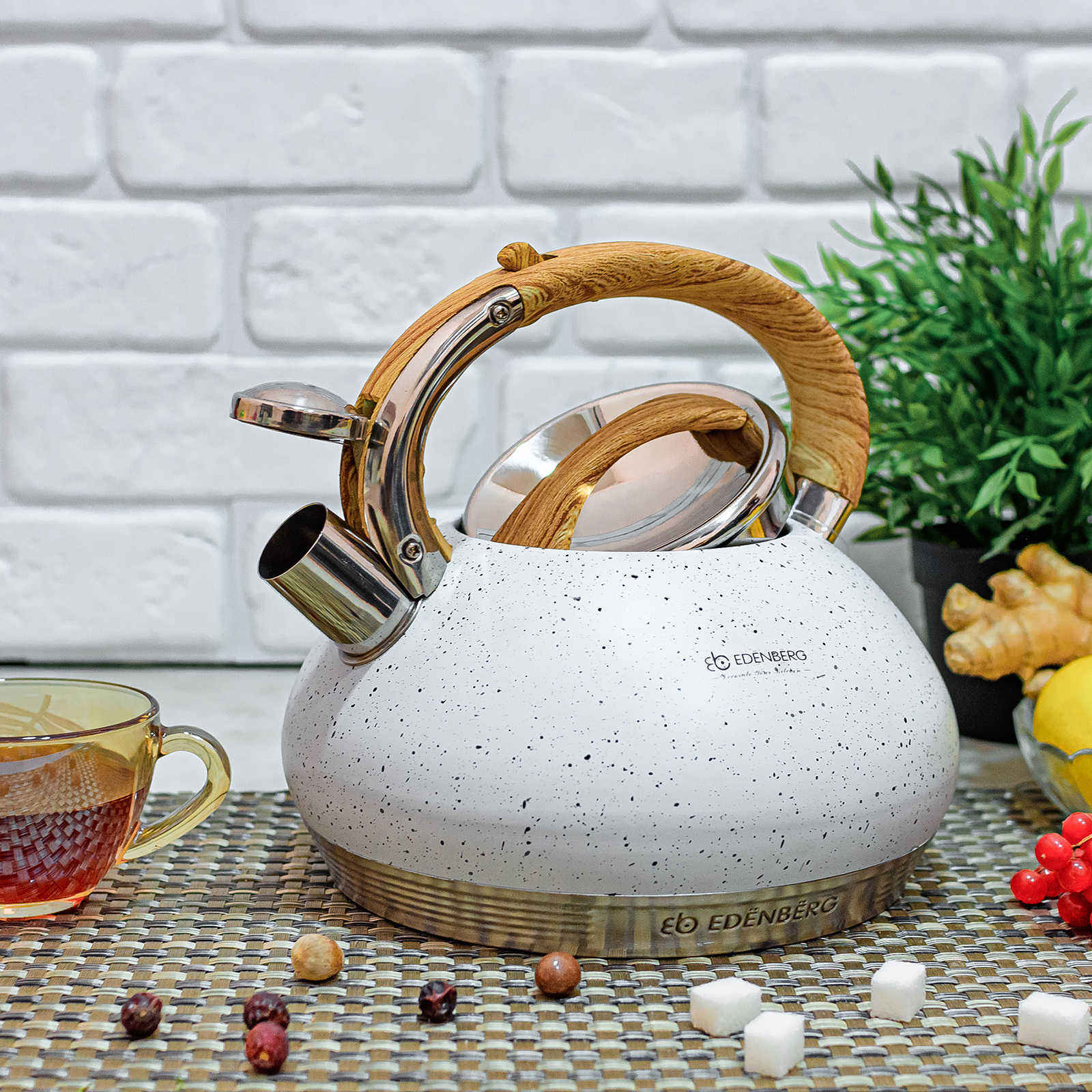 Чайник мраморный со свистком 3л Edenberg ЕВ 8811 ✅ базовая цена $23.06 ✔ Опт ✔ Скидки ✔ Заходите! - Интернет-магазин ✅ Фортуна-опт ✅
