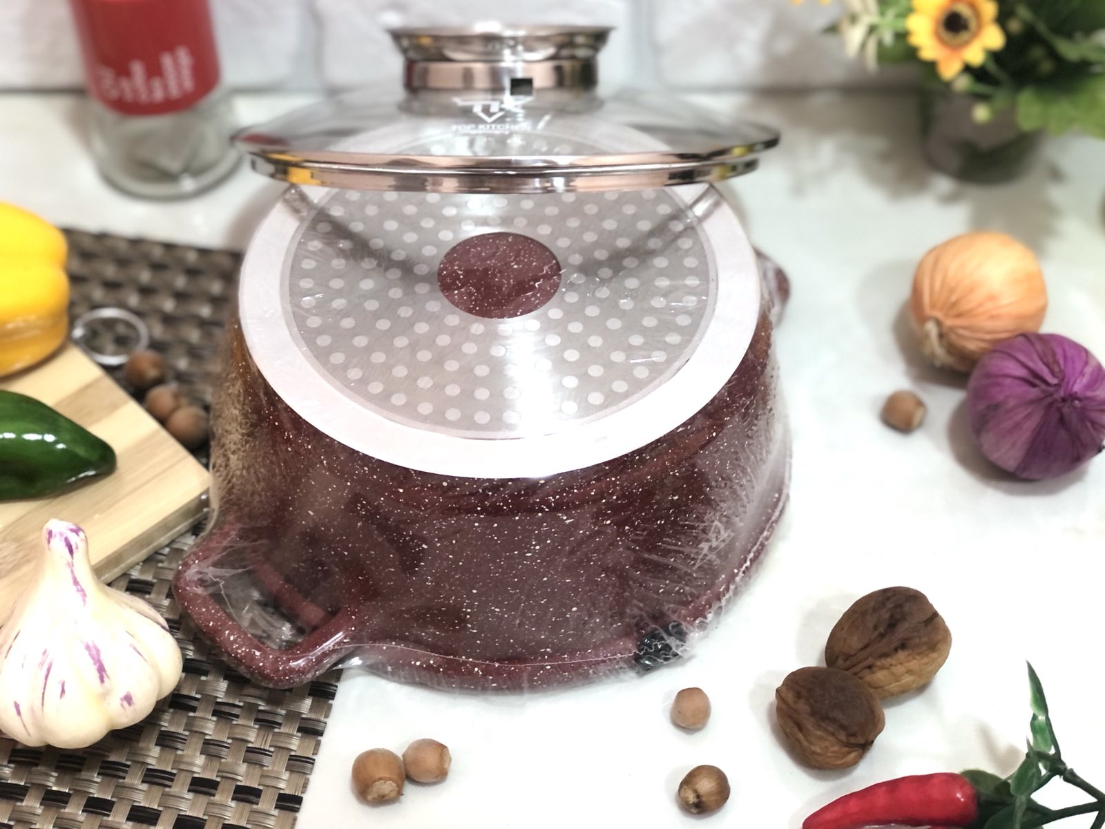 Кастрюля-казан Top Kitchen бордо 2,4 л -(20 см) TK 00051 ✅базовая цена$16.01✔Опт✔Скидки✔Заходите! - Интернет-магазин ✅Фортуна-опт ✅