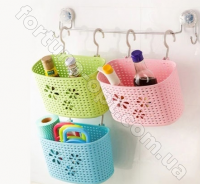 Корзинка плетенка подвесная с крючками 25*15,5*17 см - Stenson - 84727 ✅ базовая цена $1.49 ✔ Опт ✔ Акции ✔ Заходите! - Интернет-магазин Fortuna-opt.com.ua.